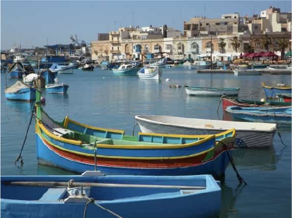 Barche nel porto di Marsaxlokk
